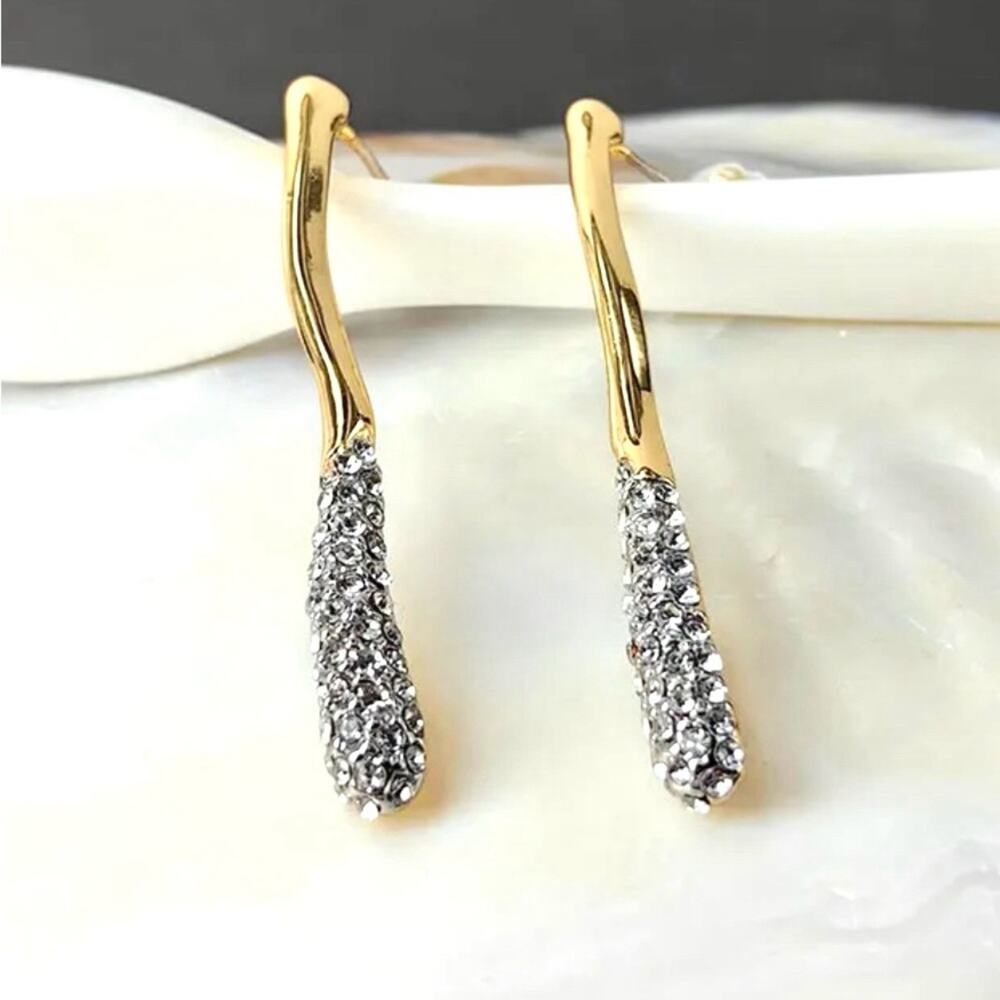 New Linear Crystal Earrings Pave Jewelry Alexis Bittar Solanales STYLE F26